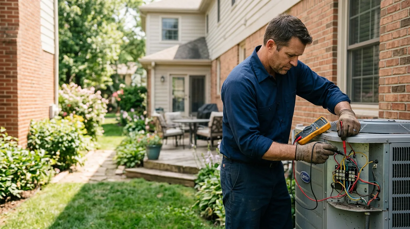 HVAC technician working near Elmer City, WA